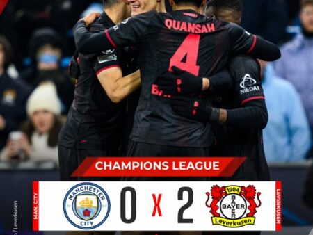 Leverkusen vence Manchester City e se destaca na Liga dos Campeões